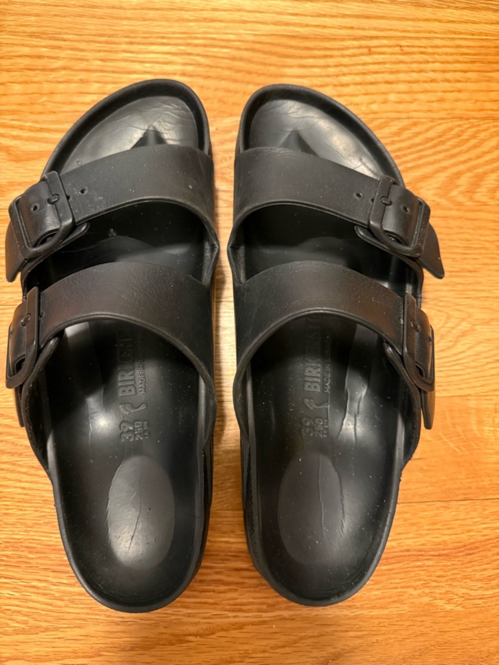 Birkenstock Black Two-Strap EVA Sandals